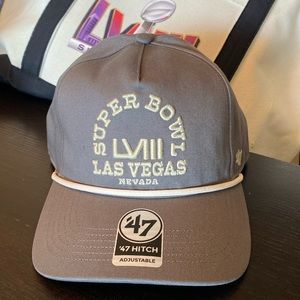 Men’s gray Super Bowl, 58 fitted baseball cap – brand new
